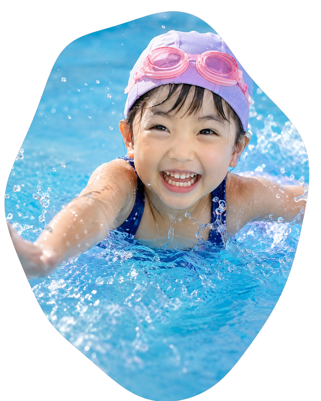 水泳を楽しむ子ども